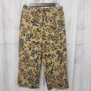 Lauren Ralph Lauren Floral Ankle Pants - Tan and Brown